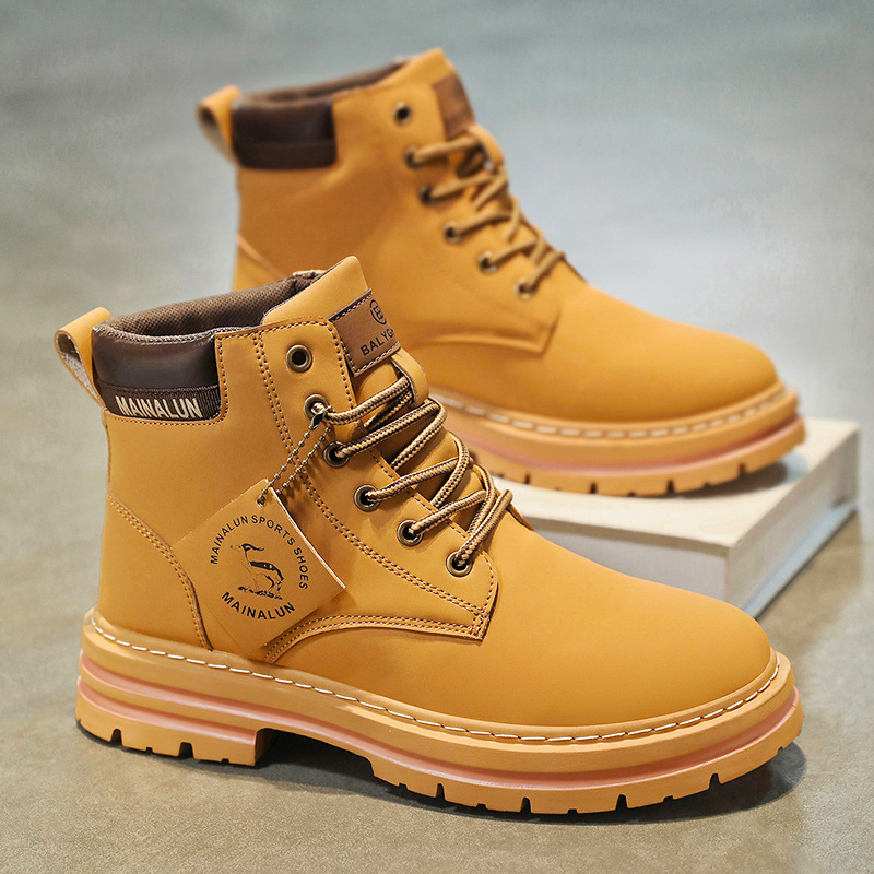 Mens Fashion Chinos - Sepatu Boots Pria Klasik High Top