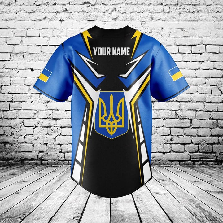 Men'S Fashion Names - Kaos Kancing Grafis Lambang Ukraina dengan