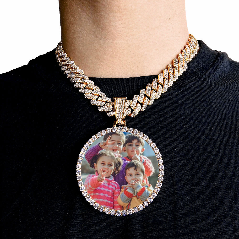 Men'S Fashion Gold Chain - Liontin kalung emas 18k medali foto
