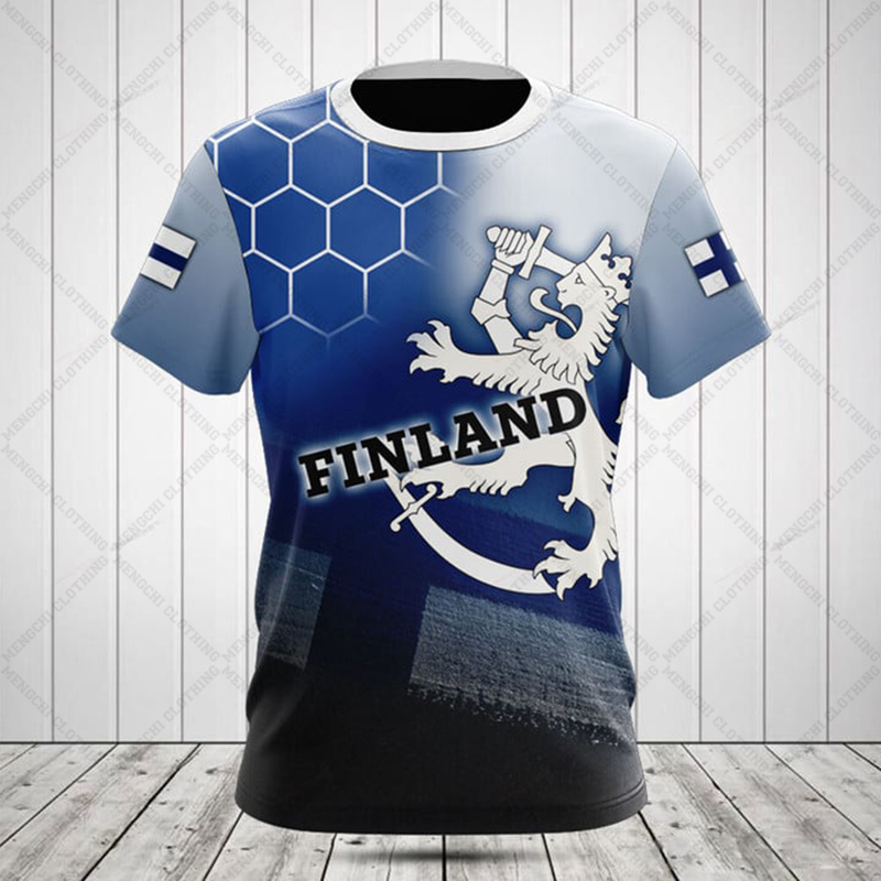Men'S Fashion Names - Kaos Oblong Grafis Bendera Finlandia Musim
