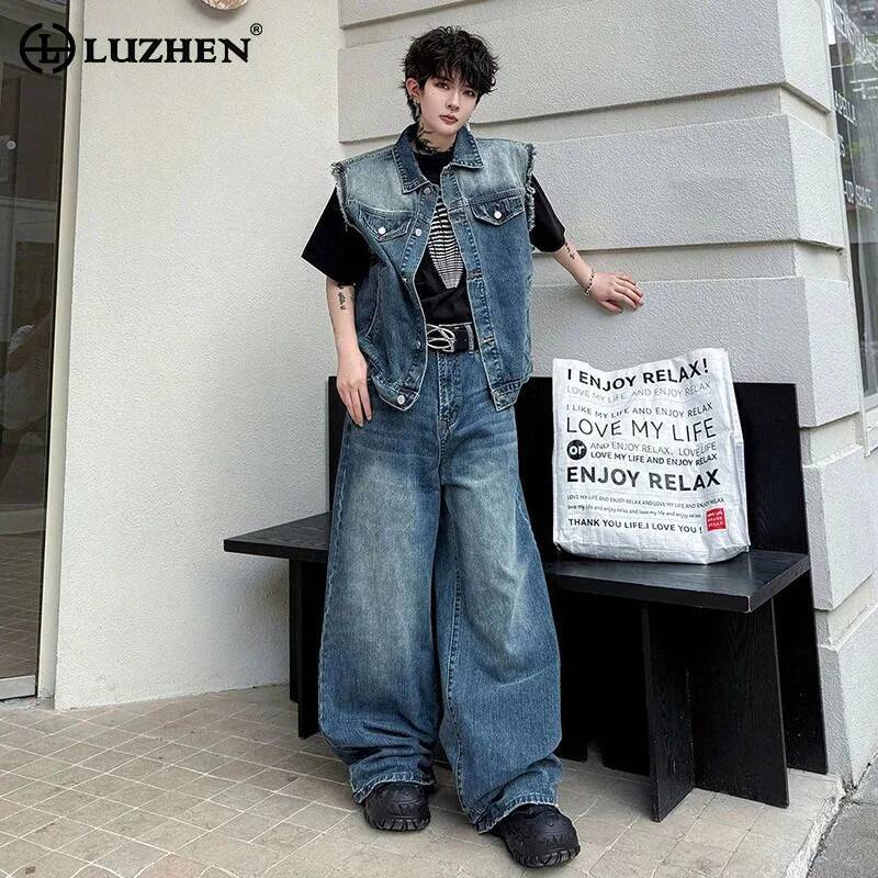 Men'S Fashion For Summer 2026 - LUZHEN 2026 Set Dua Potong Denim