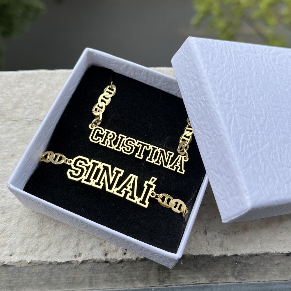Men'S Fashion Gold Chain - DUOYING kalung berongga nama kustom gelang