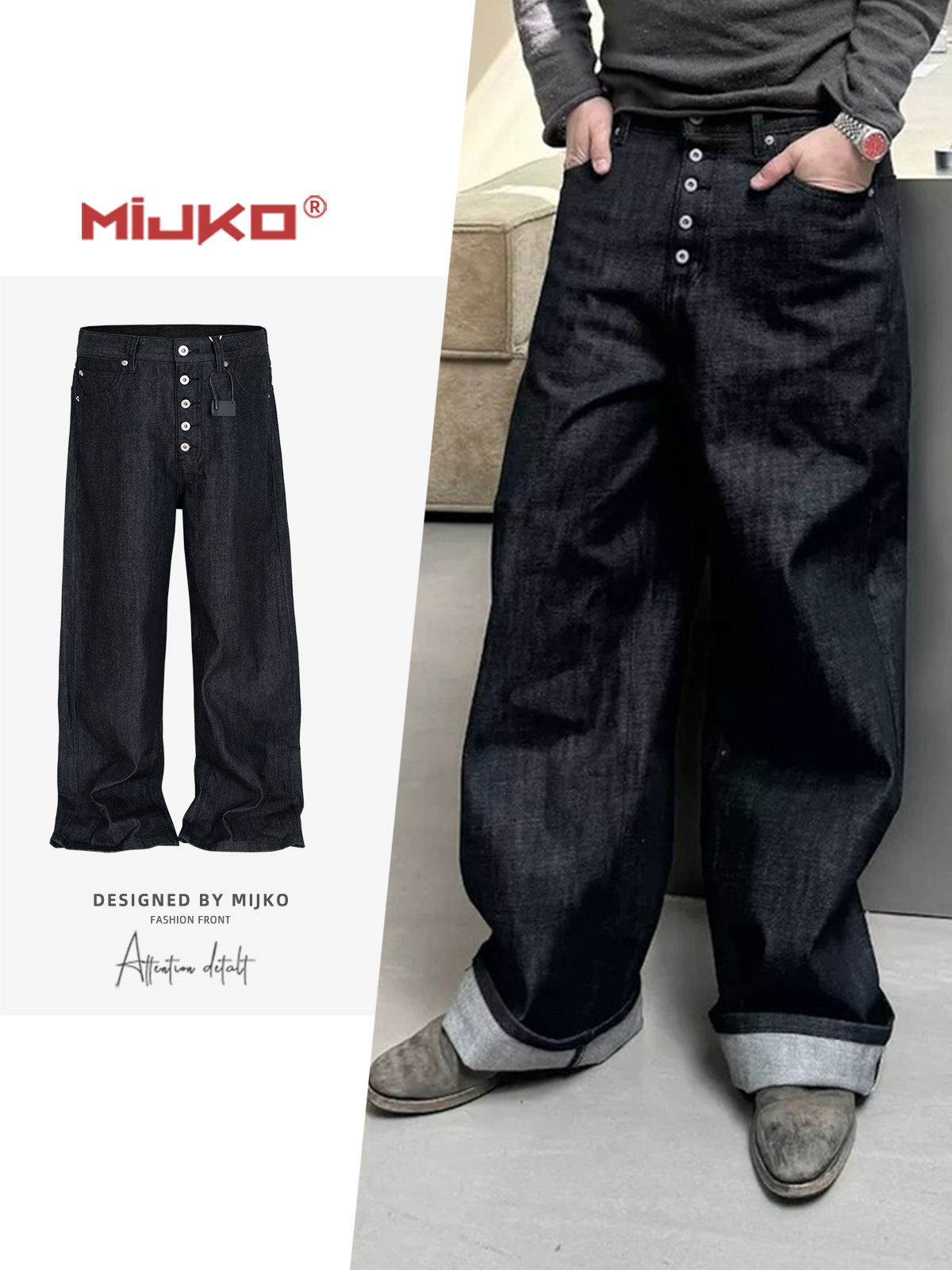 Levis Jeans 501 - MIJKO High Street Cleanfit Jeans Biru