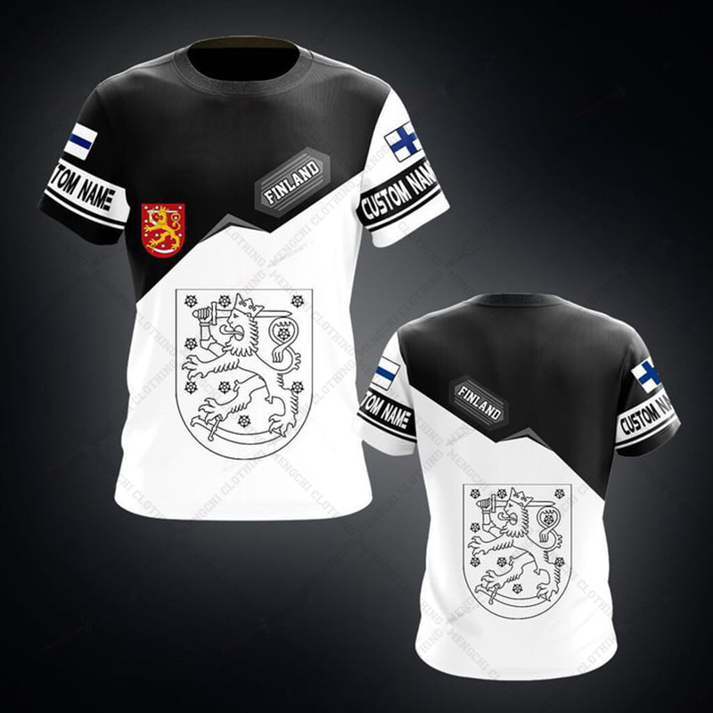 Men'S Fashion Names - Kaos Grafis Bendera Finlandia Kasual Musim