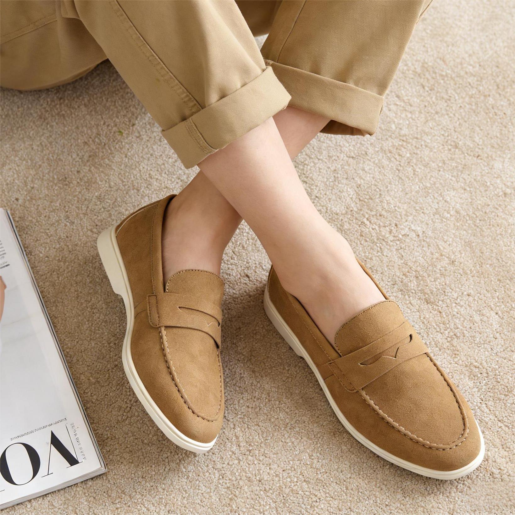 Mens Fashion Chinos - Sepatu Loafer Pria Bernapas, Modis, Nyaman
