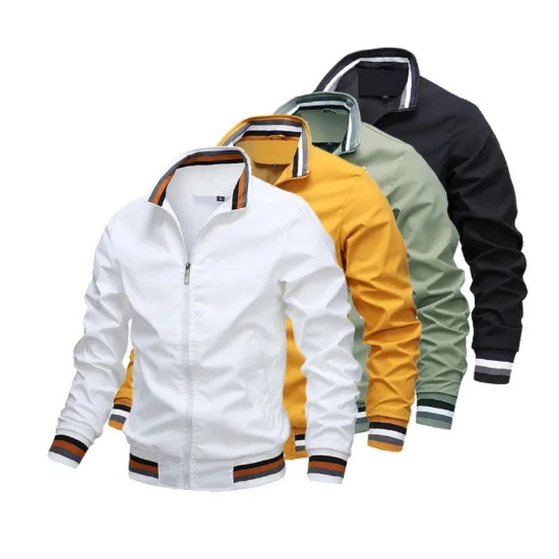 Windbreaker Men Zip - Jaket Bomber Pria Musim Semi Musim
