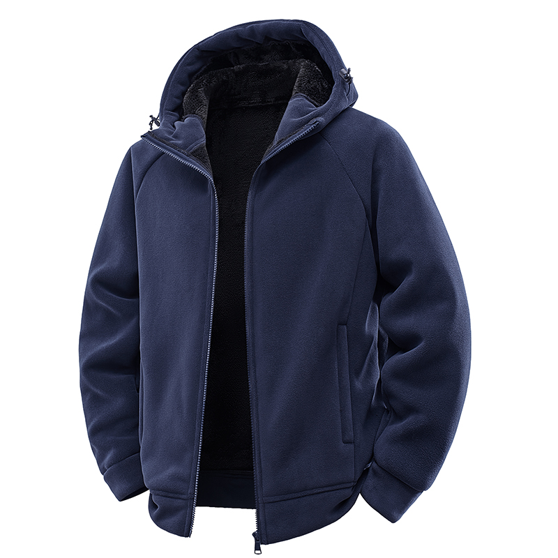 Jaket Polar Fleece Tebal Pria  - Windbreaker Men Zip ulasan dan harga