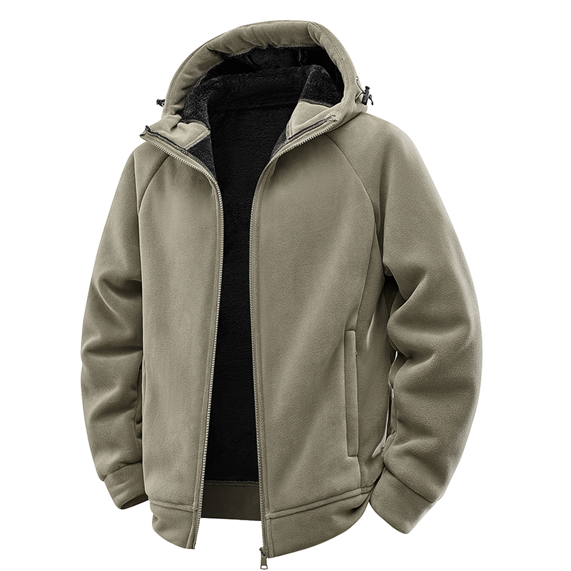 Jaket Polar Fleece Tebal Pria  - Windbreaker Men Zip ulasan dan harga