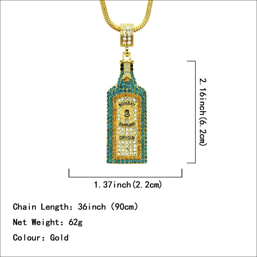 Besar Botol Anggur Kalung Penu - Fashion Men Vogue ulasan dan harga