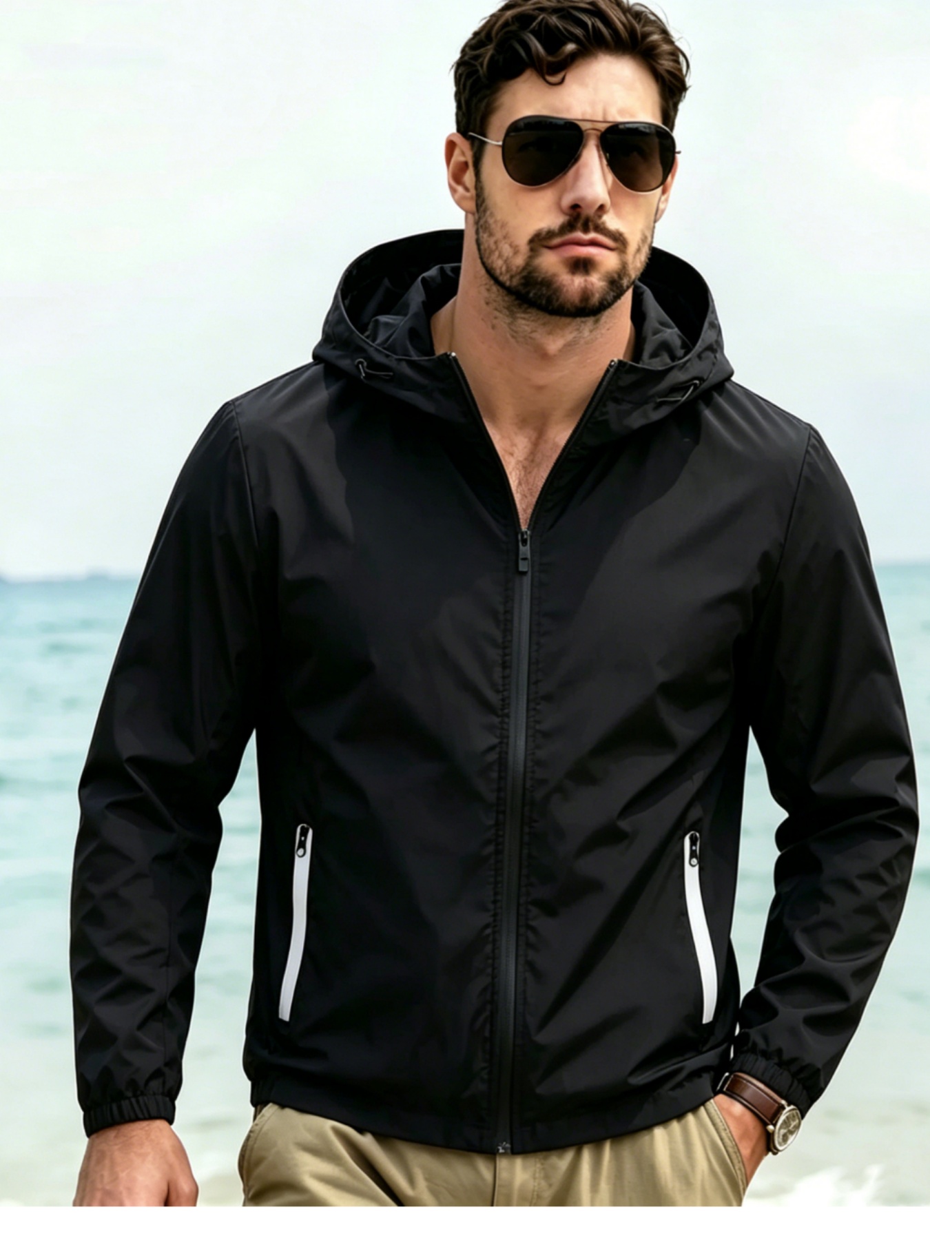 Jaket Windbreaker Pria Berkeru - Windbreaker Men Zip ulasan dan harga