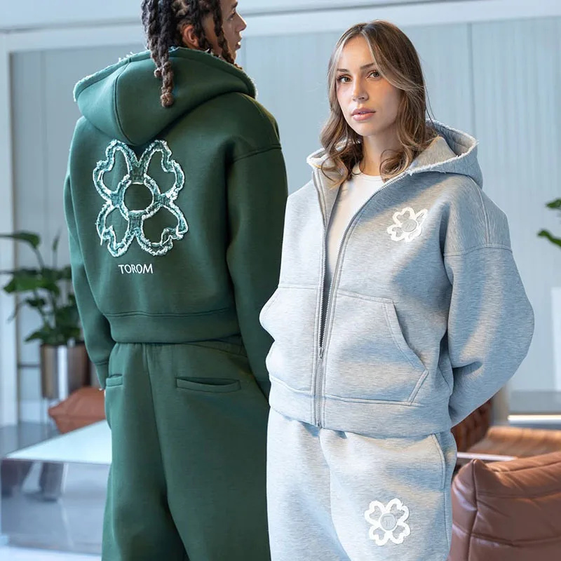 Setelan Hoodie Zip Up Oversize - Streetwear Hoodie ulasan dan harga