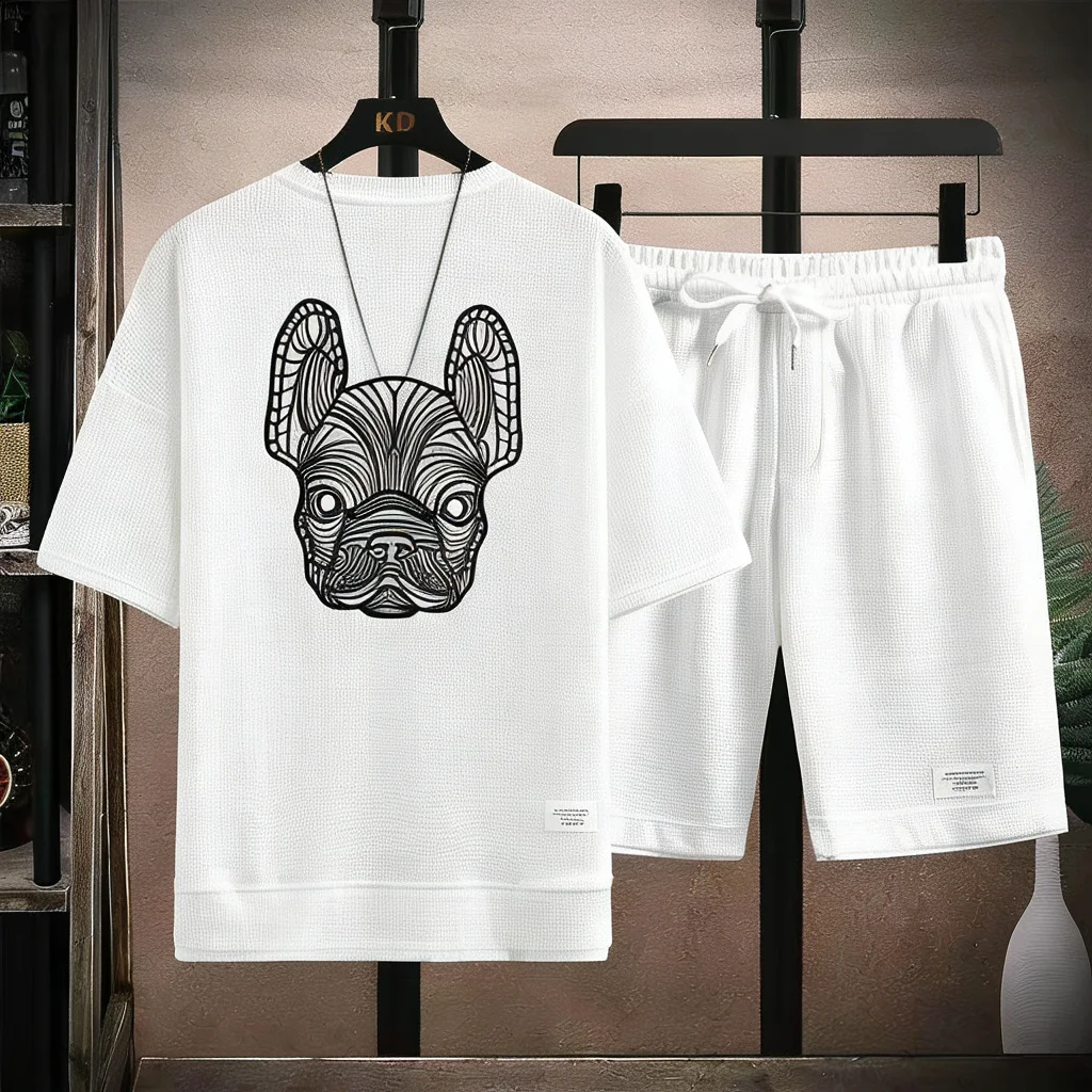Setelan Kaos Lengan Pendek dan - Mens Fashion Streetwear ulasan dan harga