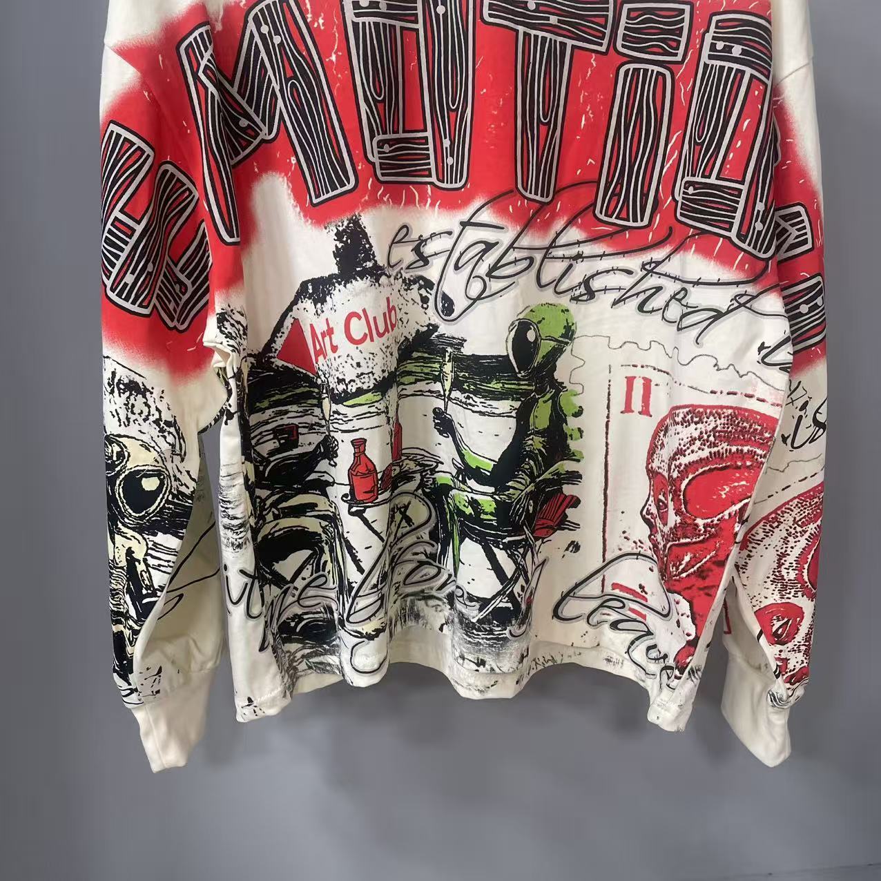 Kaos Lengan Panjang MIXED-EMOT - Streetwear Hoodie ulasan dan harga