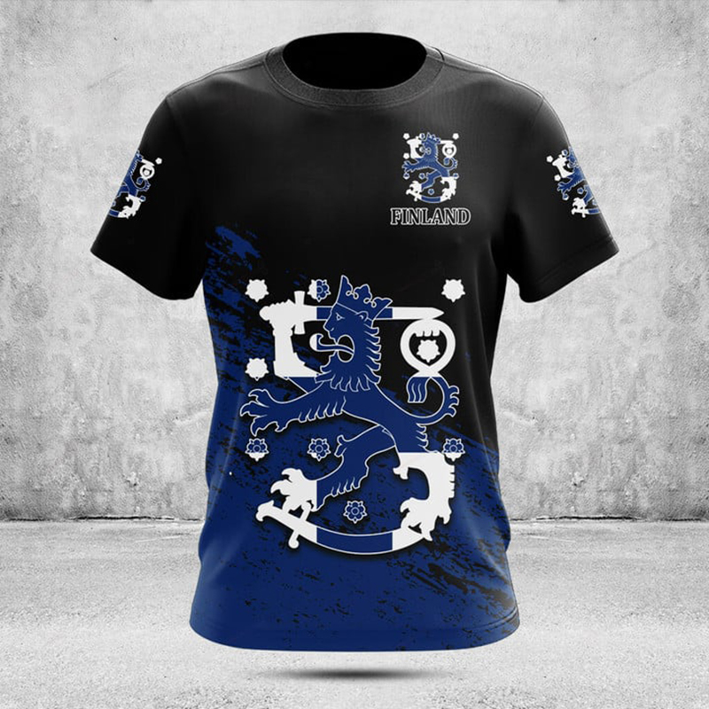 Kaos Oblong Grafis Bendera Fin - Men'S Fashion Names ulasan dan harga