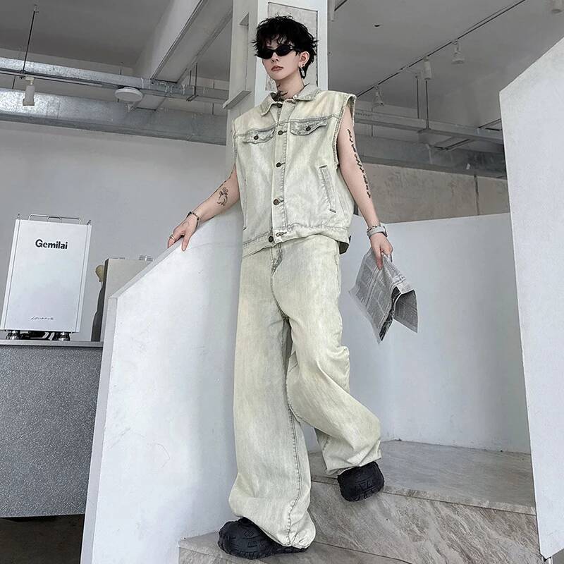 LUZHEN 2026 Set Dua Potong Den - Men'S Fashion For Summer 2026 ulasan dan harga