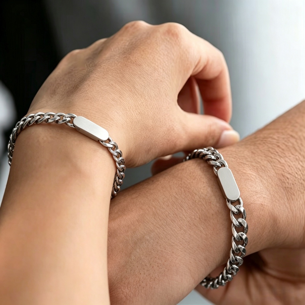 Gelang Pasangan Custom Nama Te - Men'S Fashion Gold Chain ulasan dan harga
