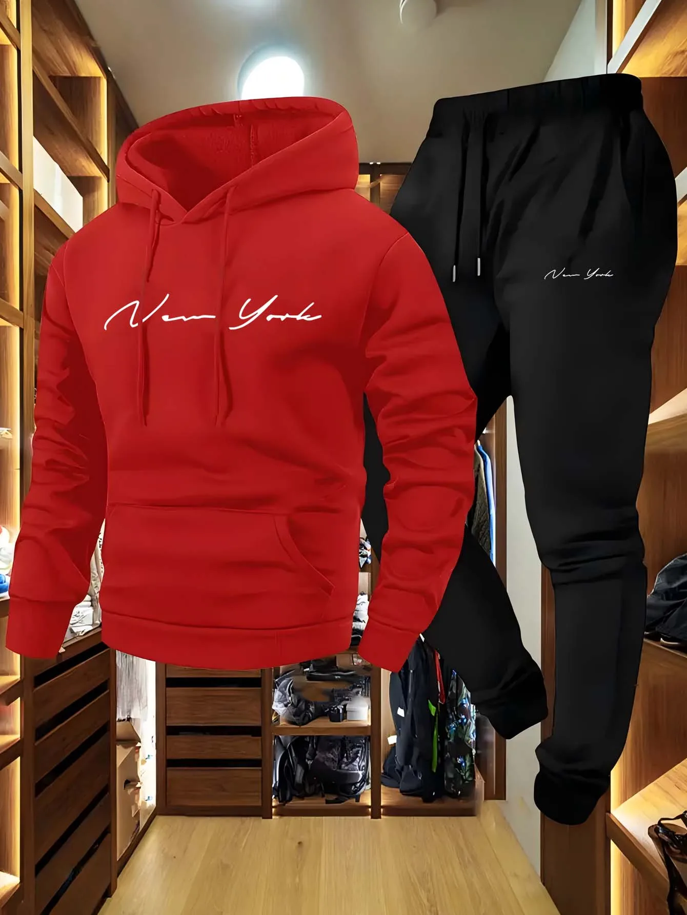 Setelan Hoodie dan Celana Olah - Streetwear Hoodie ulasan dan harga