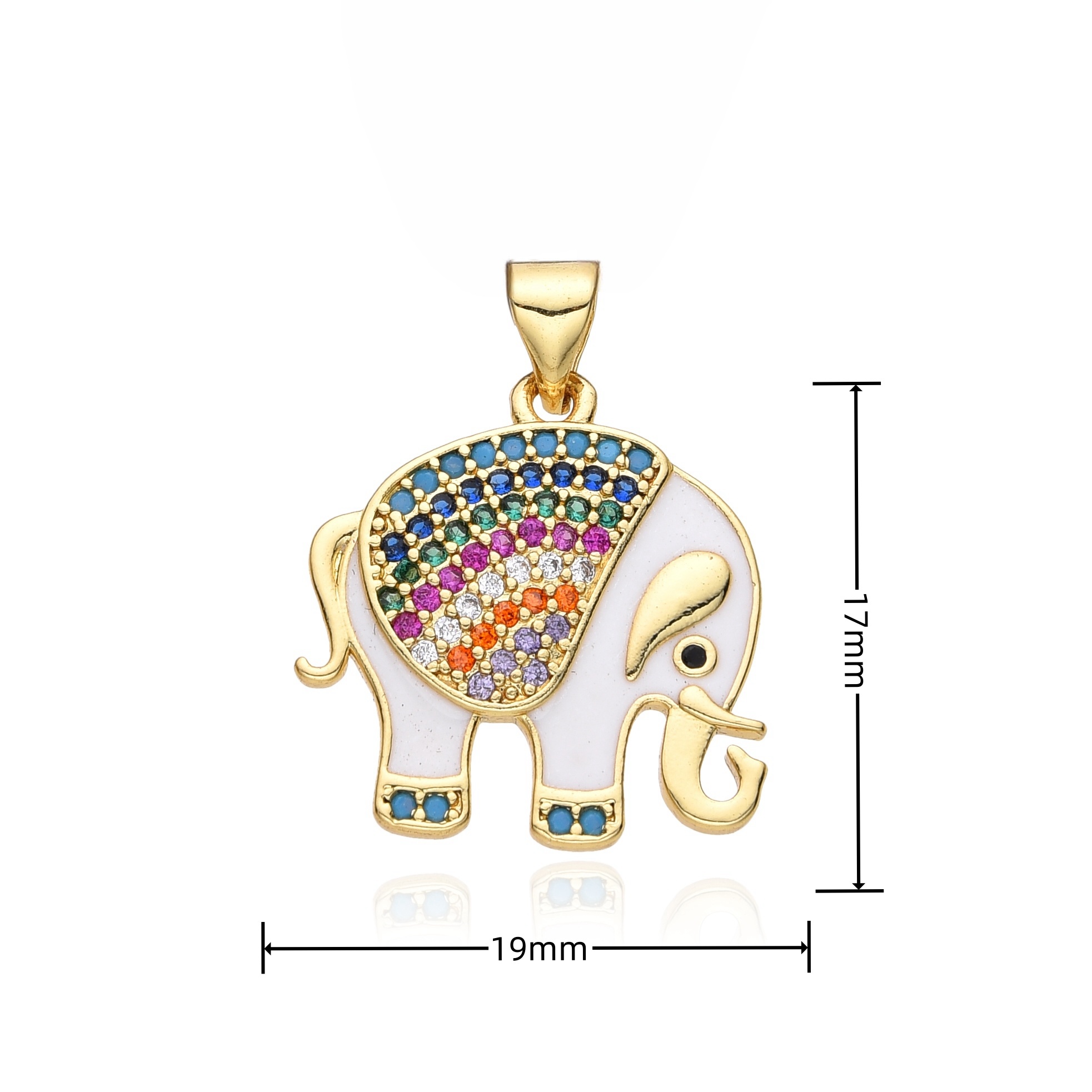 Jimat gajah warna-warni kalung - Men'S Fashion Gold Chain ulasan dan harga