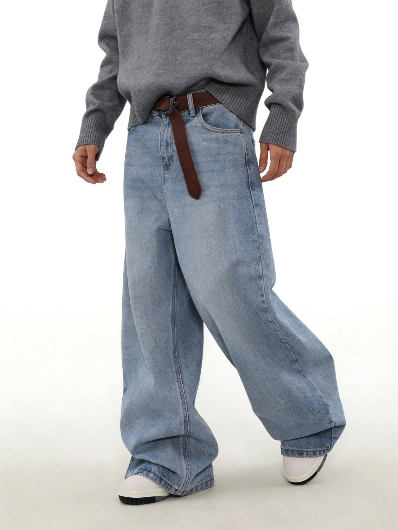 Celana Jeans Baggy Biru Retro  - Men'S Fashion For 60 Year Old ulasan dan harga