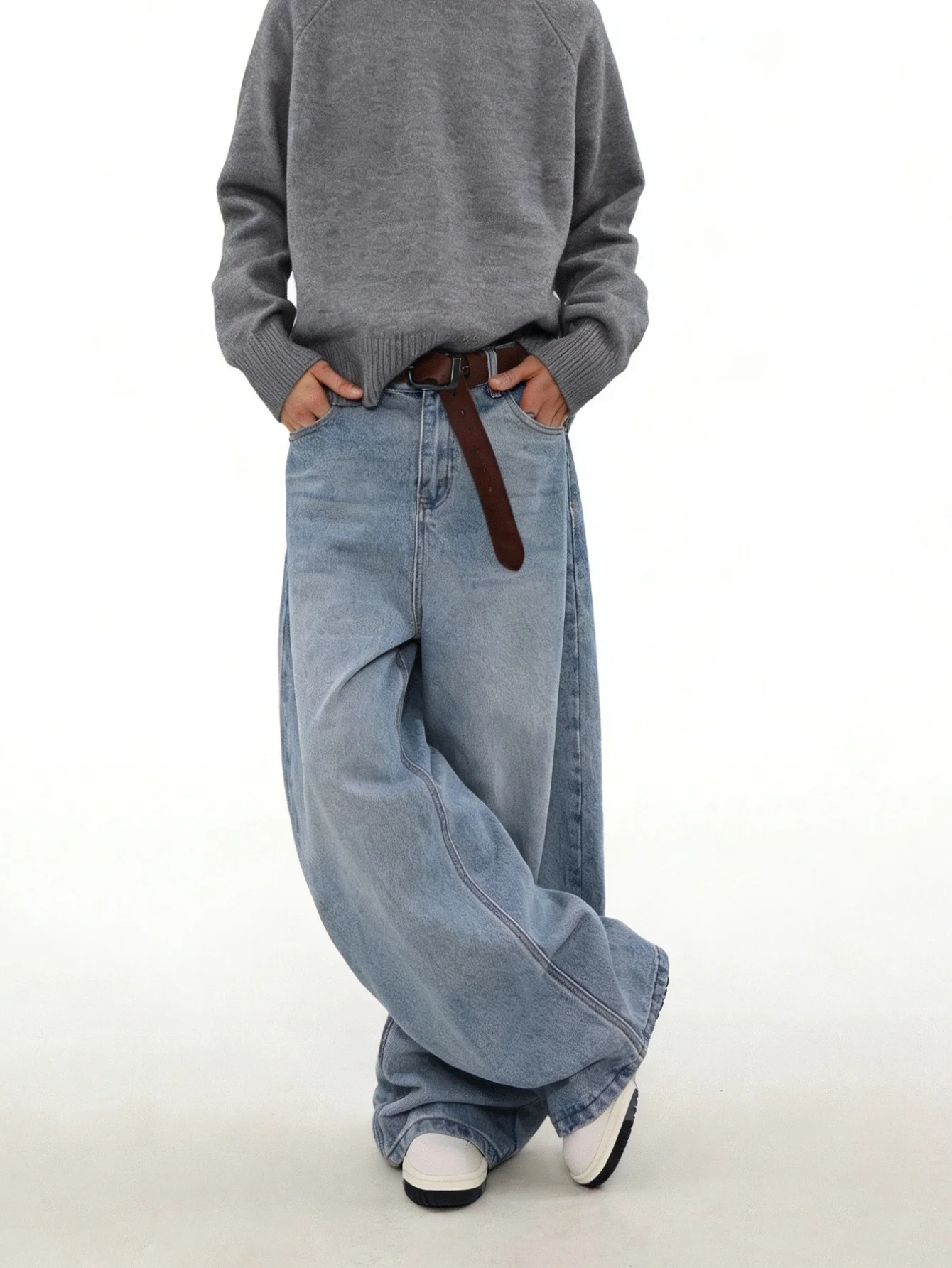 Celana Jeans Baggy Biru Retro  - Men'S Fashion For 60 Year Old ulasan dan harga