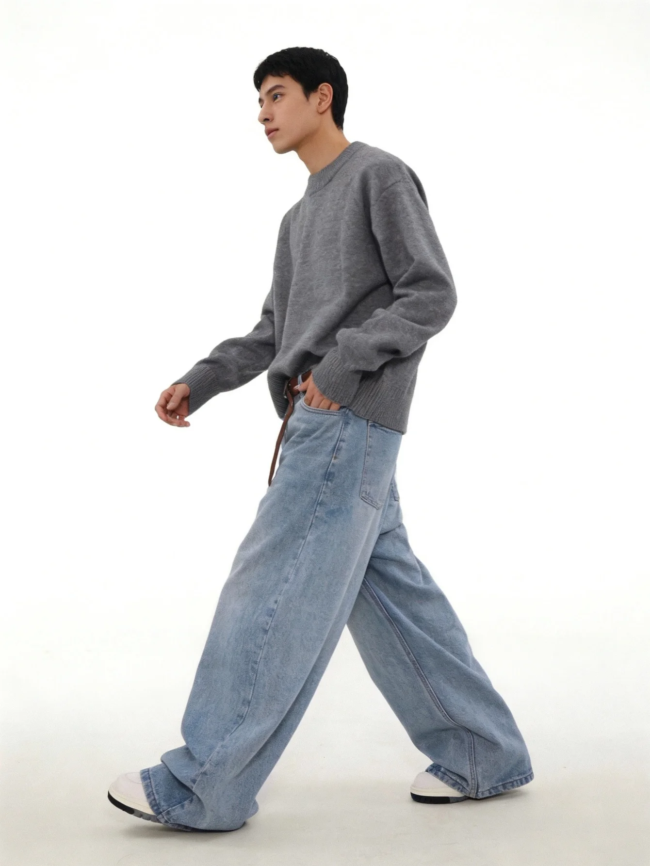 Celana Jeans Baggy Biru Retro  - Men'S Fashion For 60 Year Old ulasan dan harga