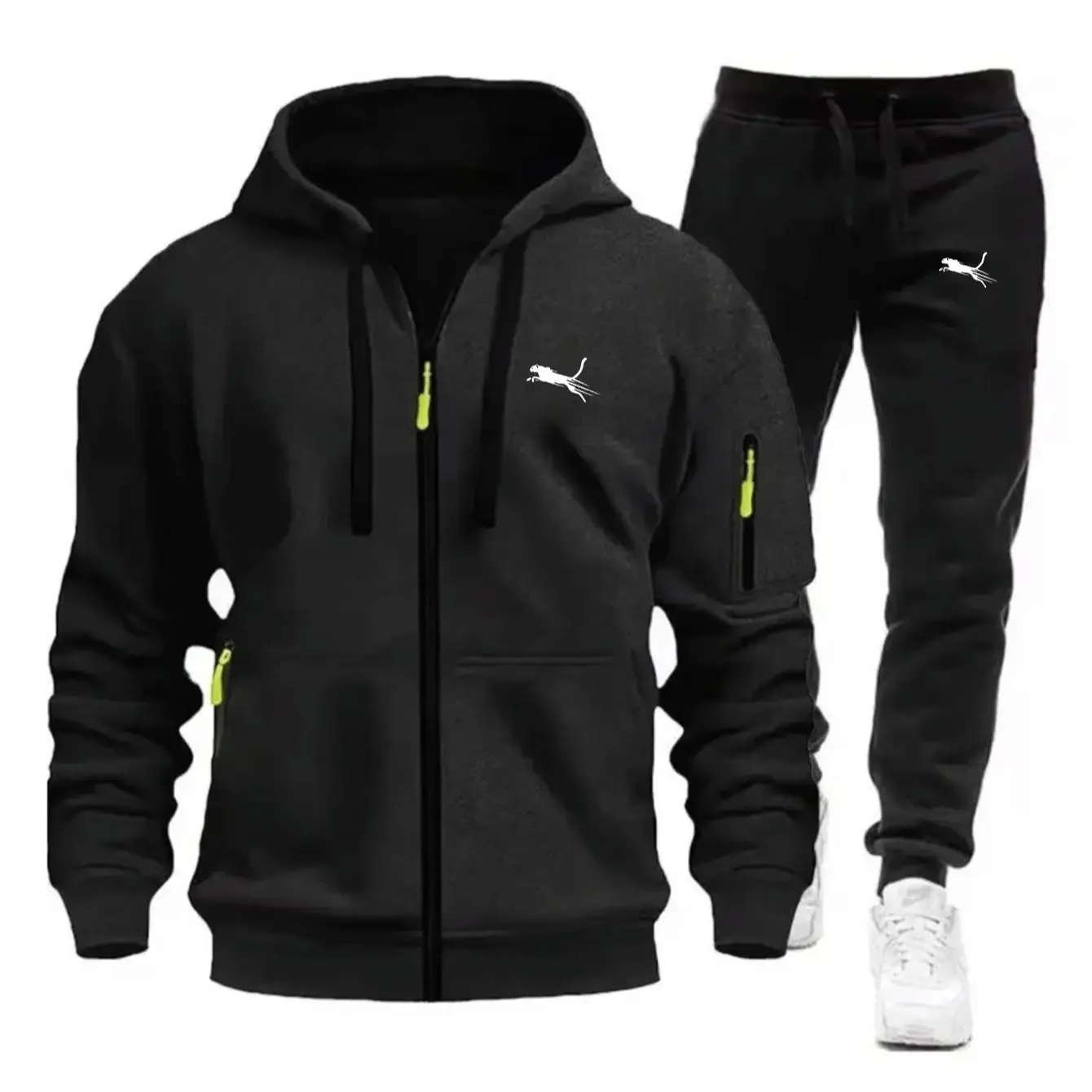 Setelan Sweatshirt Kasual Pria - Streetwear Hoodie ulasan dan harga