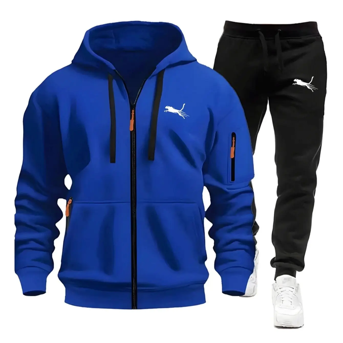 Setelan Sweatshirt Kasual Pria - Streetwear Hoodie ulasan dan harga