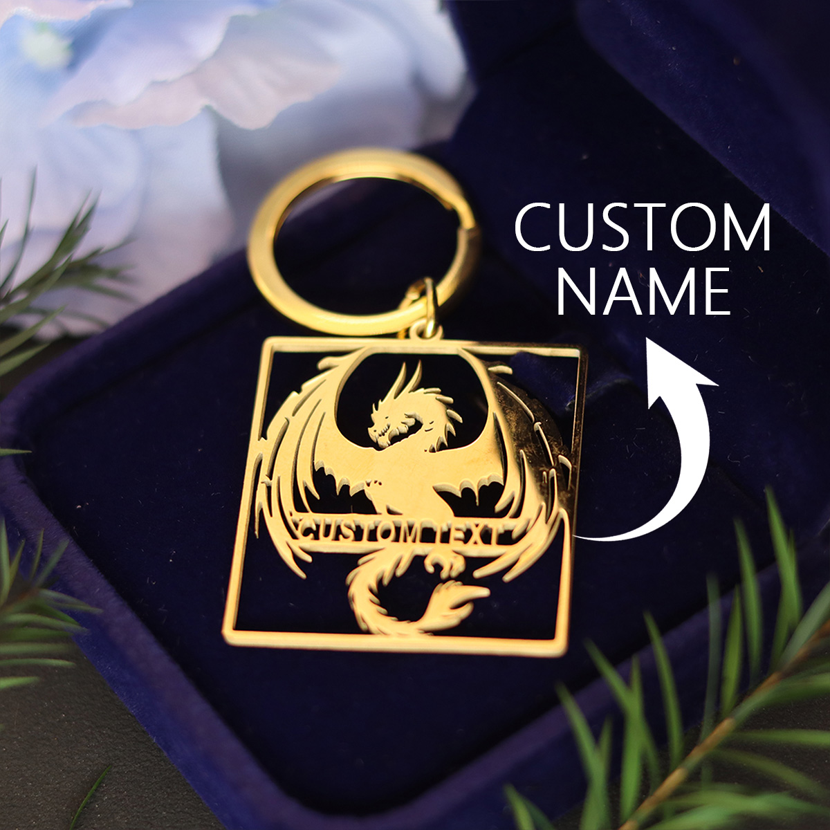 QIAMNI Gantungan Kunci Naga Aj - Men'S Fashion Gold Chain ulasan dan harga