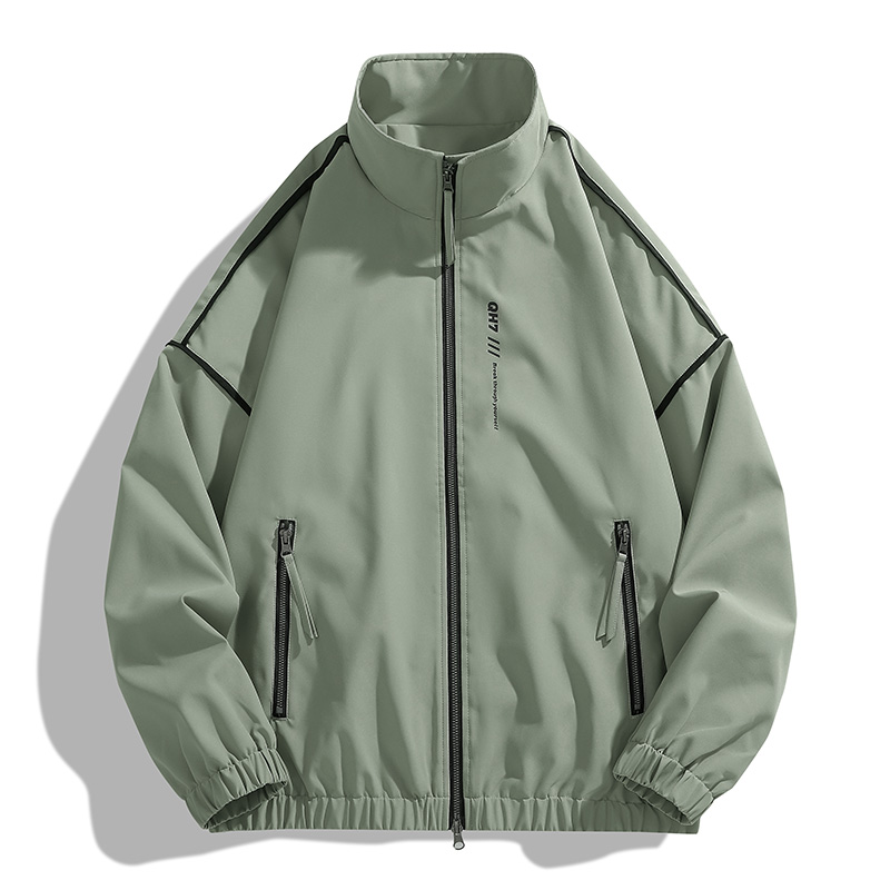 Jaket Hitam Uniseks Jaket Olah - Windbreaker Men Zip ulasan dan harga
