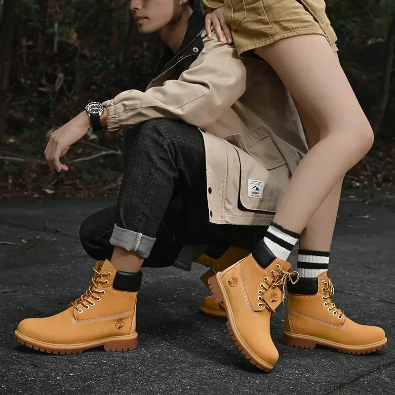 Sepatu Boots Pria High Top Ber - Mens Fashion Chinos ulasan dan harga
