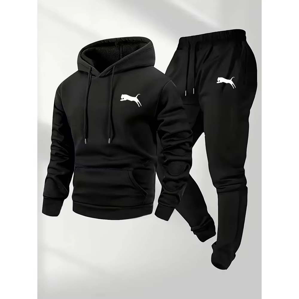 Setelan Hoodie & Celana Pria T - Streetwear Hoodie ulasan dan harga
