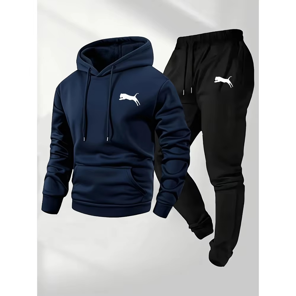 Setelan Hoodie & Celana Pria T - Streetwear Hoodie ulasan dan harga